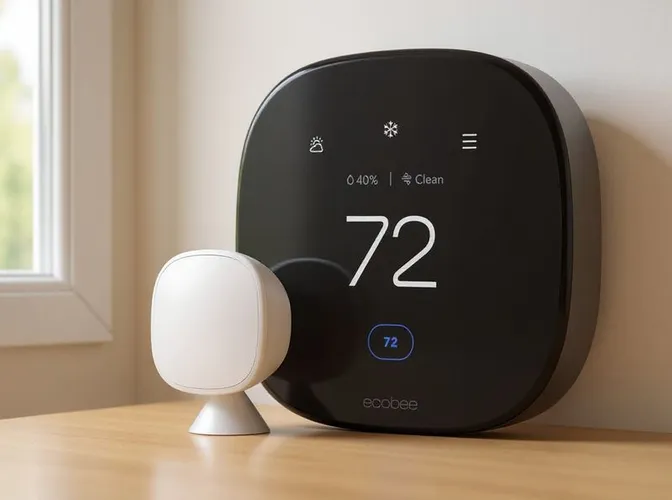 Thermostat ecobee Smart Thermostat Premium avec SmartSensor à 209,99 $ sur Amazon US (au lieu de 259,99 $)