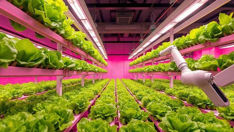 Fattoria verticale Avisomo in Norvegia: lattuga da seme a busta senza contatto umano