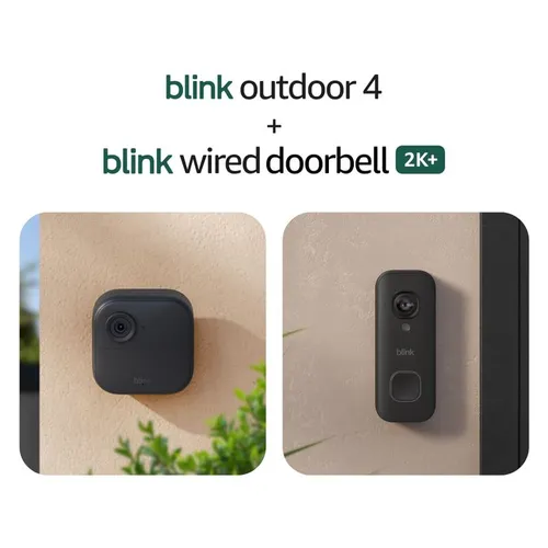 Pack Blink Outdoor 4 (3 caméras) + sonnette filaire 2K+ à 65,99 $ sur Amazon (au lieu de 189,99 $)