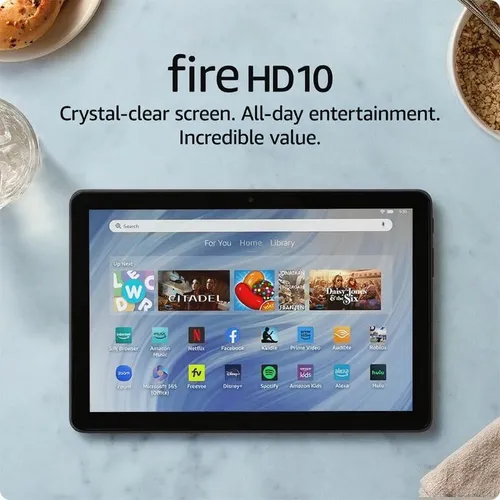 Amazon Fire HD 10 (32 Go, Noir) à 72,99 $ sur Amazon (au lieu de 154,99 $)